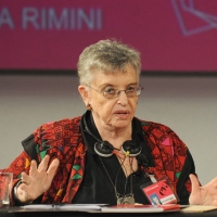 Foto Nicoloro G. 21/10/2011 Rimini Primo dei tre giorni della quarantaduesima edizione delle Giornate internazionali di studio Pio Manzu', quest' anno tutte al femminile e intitolate " XXI femminile. Dal secolo breve al secolo delle donne. Risposte di genere al futuro dell' umanita' ". nella foto Shulamith Koenig