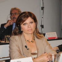 Foto Nicoloro G. 23/10/2011 Rimini Ultimo dei tre giorni della quarantaduesima edizione delle Giornate internazionali di studio Pio Manzu’, quest’ anno tutte al femminile e intitolate ” XXI femminile. Dal secolo breve al secolo delle donne. Risposte di genere al futuro dell’ umanita’ “. nella foto Maria Bartiromo