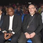 Foto Nicoloro G.   20/08/2022   Rimini   Prima giornata della 43° edizione del Meeting di C.L. che ha per tema \'  Una passione per l\' uomo \'. nella foto Dieudonne\' Nzapalainga, arcivescovo di Bangui Centrafica, a sinistra, e Pierbattista Pizzaballa Patriarrca di Gerusalemme.