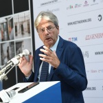 Foto Nicoloro G.   20/08/2022   Rimini   Prima giornata della 43° edizione del Meeting di C.L. che ha per tema '  Una passione per l' uomo '. nella foto Paolo Gentiloni commissario europeo pr gli Affari Economici.