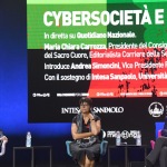 Foto Nicoloro G.   20/08/2022   Rimini   Prima giornata della 43° edizione del Meeting di C.L. che ha per tema '  Una passione per l' uomo '. nella foto da sinistra il sociologo Mauro Magatti, la presidente CNR Maria Chiara Carrozza e il presidente Fondazione Leonardo Luciano Violante.