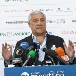 Foto Nicoloro G.   23/08/2022   Rimini   Quarta giornata della 43° edizione del Meeting di C.L. che ha per tema '  Una passione per l' uomo '. nella foto Antonio Tajani vicepresidente Forza Italia.