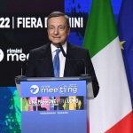 Foto Nicoloro G.   24/08/2022   Rimini   Quinta giornata della 43° edizione del Meeting di C.L. che ha per tema '  Una passione per l' uomo '. nella foto il presidente del Consiglio Mario Draghi.