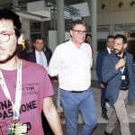 Foto Nicoloro G.   25/08/2022   Rimini   Sesta ed ultima giornata della 43° edizione del Meeting di C.L. che ha per tema '  Una passione per l' uomo '. nella foto il ministro Giancarlo Giorgetti, a sinistra, fa un giro in Fiera accompagnato dal direttore del Meeting Emanuele Forlani.