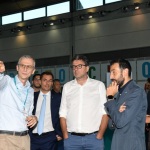 Foto Nicoloro G.   25/08/2022   Rimini   Sesta ed ultima giornata della 43° edizione del Meeting di C.L. che ha per tema '  Una passione per l' uomo '. nella foto da sinistra  l' ambasciatore Stefano Gatti che fa da cicerone al ministro  Giancarlo Giorgetti e il direttore del Meeting Emanuele Forlani.