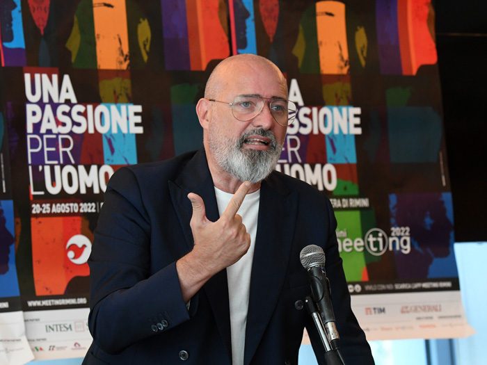 Foto Nicoloro G.   22/08/2022   Rimini   Terza  giornata della 43° edizione del Meeting di C.L. che ha per tema '  Una passione per l' uomo '. nella foto Stefano Bonaccini presidente della regione Emilia-Romagna.