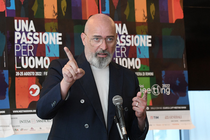 Foto Nicoloro G.   22/08/2022   Rimini   Terza  giornata della 43° edizione del Meeting di C.L. che ha per tema '  Una passione per l' uomo '. nella foto Stefano Bonaccini presidente della regione Emilia-Romagna.