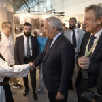Foto Nicoloro G.   23/08/2023   Rimini   Quarta giornata della 44° edizione del Meeting di C.L. dal titolo  '' L' esistenza umana e' un' amicizia inesauribile '' . nella foto il ministro Antonio Tajani visita la mostra ' Azer '.