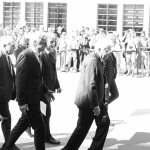 Foto Nicoloro G.   25/08/2023   Rimini   Sesta ed ultima giornata della 44° edizione del Meeting di C.L. dal titolo  '' L' esistenza umana e' un' amicizia inesauribile '' con l' intervento del Capo dello Stato.  nella foto il Presidente Sergio Mattarella entra in Fiera per un giro di visita agli stand.