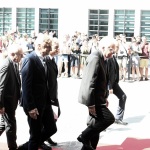 Foto Nicoloro G.   25/08/2023   Rimini   Sesta ed ultima giornata della 44° edizione del Meeting di C.L. dal titolo  '' L' esistenza umana e' un' amicizia inesauribile '' con l' intervento del Capo dello Stato.  nella foto il Presidente Sergio Mattarella entra in Fiera per un giro di visita agli stand.