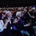Foto Nicoloro G.   25/08/2023   Rimini   Sesta ed ultima giornata della 44° edizione del Meeting di C.L. dal titolo  '' L' esistenza umana e' un' amicizia inesauribile '' con l' intervento del Capo dello Stato.  nella foto in prima fila il Presidente Sergio Mattarella con le altre autorita'