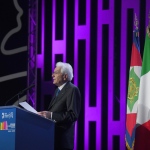Foto Nicoloro G.   25/08/2023   Rimini   Sesta ed ultima giornata della 44° edizione del Meeting di C.L. dal titolo  \'\' L\' esistenza umana e\' un\' amicizia inesauribile \'\' con l\' intervento del Capo dello Stato.  nella foto il Presidente Sergio Mattarella.