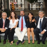 Foto Nicoloro G. 02/09/2011 Venezia, Conferenza stampa di presentazione dei cinque finalisti del ”Premio Campiello Letteratura” alla sua quarantanovesima edizione. nella foto Ernesto Ferrero – Maria Pia Ammirati – Andrea Molesini – Federica Manzon – Giuseppe Lupo