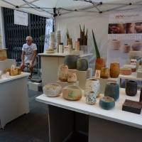 Foto Nicoloro G. 2,3,4/09/2016 Faenza ( Ravenna ) Quinta edizione del Festival Internazionale della ceramica che vede per tre giorni la cittadina romagnola, conosciuta in tutto il mondo per la ceramica, animata da stand di artigiani ed espositori ceramisti provenienti da diversi paesi del mondo. nella foto uno stand.
