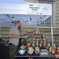 Foto Nicoloro G. 2,3,4/09/2016 Faenza ( Ravenna ) Quinta edizione del Festival Internazionale della ceramica che vede per tre giorni la cittadina romagnola, conosciuta in tutto il mondo per la ceramica, animata da stand di artigiani ed espositori ceramisti provenienti da diversi paesi del mondo. nella foto uno stand della Slovenia.