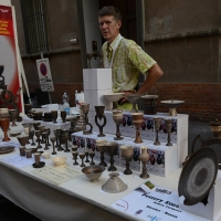 Foto Nicoloro G. 2,3,4/09/2016 Faenza ( Ravenna ) Quinta edizione del Festival Internazionale della ceramica che vede per tre giorni la cittadina romagnola, conosciuta in tutto il mondo per la ceramica, animata da stand di artigiani ed espositori ceramisti provenienti da diversi paesi del mondo. nella foto uno stand della Russia.