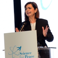 Foto Nicoloro G. 17/11/2017 Milano 9° edizione di 'Science for Peace ', Conferenza mondiale dal titolo ' Post-Verita''. nella foto la presidente della Camera Laura Boldrini.
