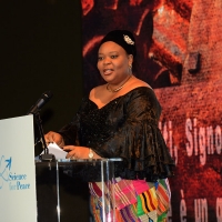 Foto Nicoloro G. 17/11/2017 Milano 9° edizione di 'Science for Peace ', Conferenza mondiale dal titolo ' Post-Verita''. nella foto il premio Nobel per la Pace Leymah Gbowee.