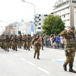 Foto Nicoloro G.   08/05/2022   Rimini  Giornata conclusiva della 93° Adunata Nazionale Alpini che culmina con la sfilata generale davanti alle autorita' militari e civili e una folla di spettatori. nella foto reparto lungo la sfilata.