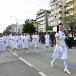 Foto Nicoloro G.   08/05/2022   Rimini  Giornata conclusiva della 93° Adunata Nazionale Alpini che culmina con la sfilata generale davanti alle autorita' militari e civili e una folla di spettatori. nella foto un reparto di crocerossine.