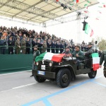 Foto Nicoloro G.   08/05/2022   Rimini  Giornata conclusiva della 93° Adunata Nazionale Alpini che culmina con la sfilata generale davanti alle autorita' militari e civili e una folla di spettatori. nella foto alpini mutilati, decorati e invalidi su automezzi.