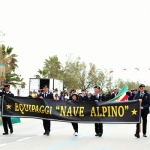 Foto Nicoloro G.   08/05/2022   Rimini  Giornata conclusiva della 93° Adunata Nazionale Alpini che culmina con la sfilata generale 
davanti alle autorita' militari e civili e una folla di spettatori. nella foto uno striscione lungo la sfilata.