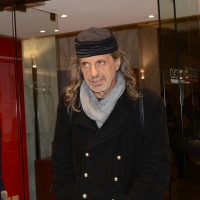 Foto Nicoloro G 14/10/2016 Milano Allestita nel Teatro Strehler la camera ardente per Dario Fo, meta di personaggi e gente comune che hanno voluto rendere omaggio al Premio Nobel scomparso. nella foto Alessandro Bergonzoni.