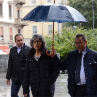 Foto Nicoloro G 14/10/2016 Milano Allestita nel Teatro Strehler la camera ardente per Dario Fo, meta di personaggi e gente comune che hanno voluto rendere omaggio al Premio Nobel scomparso. nella foto l' ex vicesindaco Ada Lucia De Cesaris.