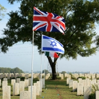 Foto Nicoloro G. 18/10/2018 Piangipane ( Ravenna ) Celebrazione in onore dei soldati della Brigata Ebraica, caduti combattendo in Italia durante la Seconda Guerra Mondiale e sepolti nel Cimitero di guerra britannico. La stessa Brigata Ebraica alla quale il Presidente della Repubblica ha recentemente concesso la Medaglia d' Oro al Valor Militare. nella foto una veduta del Cimitero di Guerra.