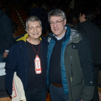 Foto Nicoloro G. 17/02/2017 Rimini Si e' aperto il Congresso fondativo di Sinistra Italiana. nella foto Nichi Vendola, a sinistra, e Maurizio Landini.