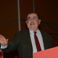 Foto Nicoloro G. 17/02/2017 Rimini Si e' aperto il Congresso fondativo di Sinistra Italiana. nella foto Fabio Mussi di Sinistra Ecologia Liberta'.