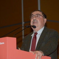 Foto Nicoloro G. 17/02/2017 Rimini Si e' aperto il Congresso fondativo di Sinistra Italiana. nella foto Fabio Mussi di Sinistra Ecologia Liberta'.
