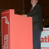 Foto Nicoloro G. 17/02/2017 Rimini Si e' aperto il Congresso fondativo di Sinistra Italiana. nella foto Fabio Mussi di Sinistra Ecologia Liberta'.