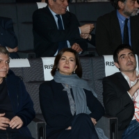 Foto Nicoloro G. 18/02/2017 Rimini Seconda giornata del Congresso fondativo di Sinistra Italiana. nella foto la presidente della Camera Laura Boldrini tra Nichi Vendola e Nicola Fratoianni.