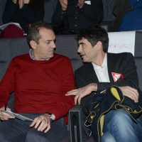 Foto Nicoloro G. 19/02/2017 Rimini Terza giornata conclusiva del Congresso fondativo di Sinistra Italiana. nella foto Luigi De Magistris, a sinistra, e Nicola Fratoianni.