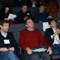 Foto Nicoloro G. 19/02/2017 Rimini Terza giornata conclusiva del Congresso fondativo di Sinistra Italiana. nella foto da sinistra Pippo Civati, Luigi De Magistris e Nicola Fratoianni.