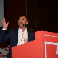Foto Nicoloro G. 19/02/2017 Rimini Terza giornata conclusiva del Congresso fondativo di Sinistra Italiana. nella foto Stefano Fassina.