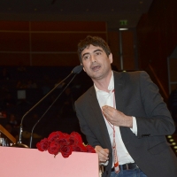 Foto Nicoloro G.  19/02/2017    Rimini   Terza giornata conclusiva del Congresso fondativo di Sinistra Italiana. nella foto Nicola Fratoianni neo eletto segretario generale di Sinistra Italiana.