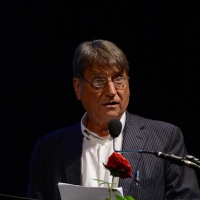 Foto Nicoloro G. 30/06/2016 Milano Sesta serata della diciassettesima edizione de ' La Milanesiana ' che quest' anno ha per titolo ' La Vanita' '. nella foto lo scrittore Claudio Magris.