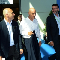 Foto Nicoloro G. 20/08/2016 Rimini Seconda giornata della trentasettesima edizione del Meeting di Rimini che ha per titolo ' Tu sei un bene per me '. Inaugurata dal Capo dello Stato questa manifestazione si svolge per sette giorni tra incontri, dibattiti, mostre. nella foto al centro l' a.d. di Eni Claudio Descalzi.