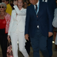 Foto Nicoloro G. 24/08/2016 Rimini Sesta giornata della trentasettesima edizione del Meeting di Rimini che ha per titolo ' Tu sei un bene per me '. Inaugurata dal Capo dello Stato questa manifestazione si svolge per sette giorni tra incontri, dibattiti, mostre. nella foto il ministro Maria Elena Boschi al suo arrivo al Meeting.