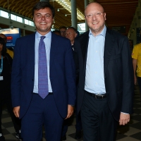 Foto Nicoloro G. 21/08/2016 Rimini Terza giornata della trentasettesima edizione del Meeting di Rimini che ha per titolo ' Tu sei un bene per me '. Inaugurata dal Capo dello Stato questa manifestazione si svolge per sette giorni tra incontri, dibattiti, mostre. nella foto il presidente dei Giovani Imprenditori di Confindustria Marco Gay, a sinistra, e il presidente di Confindustria Vincenzo Boccia.