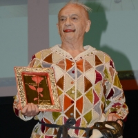 03/07/2017 Milano 18° edizione de ' La Milanesiana ' che quest' anno ha per tema ' Paura e Coraggio '. nella foto l' attore Ferruccio Soleri, storico interprete di Arlecchino, che e' stato premiato con la ' Rosa d' oro della Milanesiana '.
