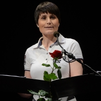 03/07/2017 Milano 18° edizione de \' La Milanesiana \' che quest\' anno ha per tema \' Paura e Coraggio \'. nella foto l\' astronauta Samantha Cristoforetti.