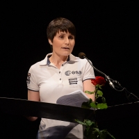 03/07/2017 Milano 18° edizione de \' La Milanesiana \' che quest\' anno ha per tema \' Paura e Coraggio \'. nella foto l\' astronauta Samantha Cristoforetti.