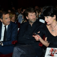 Milano 26/06/2017 Con la presenza del ministro dei Beni Culturali si e' aperta ufficialmente la 18° edizione de ' La Milanesiana ' che quest' anno ha per tema ' Paura e Coraggio '. nella foto da sinistra Beppe Sala, Dario Franceschini e Elisabetta Sgarbi.