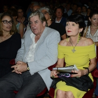 Foto Nicoloro G. 27/06/2017 Milano 18° edizione de ' La Milanesiana ' che quest' anno ha per tema ' Paura e Coraggio '. nella foto da sinistra gli scrittori Dana Spiotta e Patrick McGrath e Elisabetta Sgarbi.