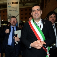 Foto Nicoloro G. 29/03/2017 Ravenna XIII edizione di OMC, Offshore Mediterranean Conference, evento biennale tra i piu' importanti in Europa, imperniato sulla ricerca e innovazione delle tecnologie offshore. nella foto da sinistra il sottosegretario Ivan Scalfarotto e il sindaco di Ravenna Michele de Pascale.