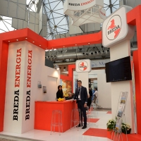 Foto Nicoloro G. 29/03/2017 Ravenna XIII edizione di OMC, Offshore Mediterranean Conference, evento biennale tra i piu' importanti in Europa, imperniato sulla ricerca e innovazione delle tecnologie offshore. nella foto lo stand di Breda.