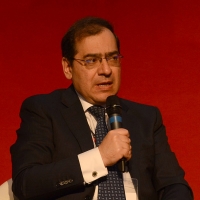 Foto Nicoloro G. 29/03/2017 Ravenna XIII edizione di OMC, Offshore Mediterranean Conference, evento biennale tra i piu' importanti in Europa, imperniato sulla ricerca e innovazione delle tecnologie offshore. nella foto il ministro egiziano Tarek Al Molla.